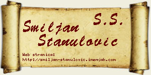 Smiljan Stanulović vizit kartica